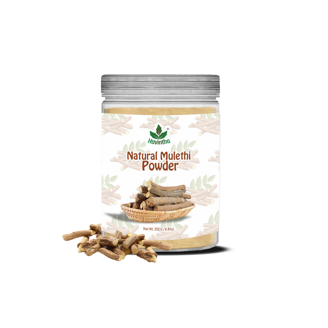 Havintha Natural Mulethi Powder | For Glowing Skin | For Face Brightening | 250 Grams (JAR)