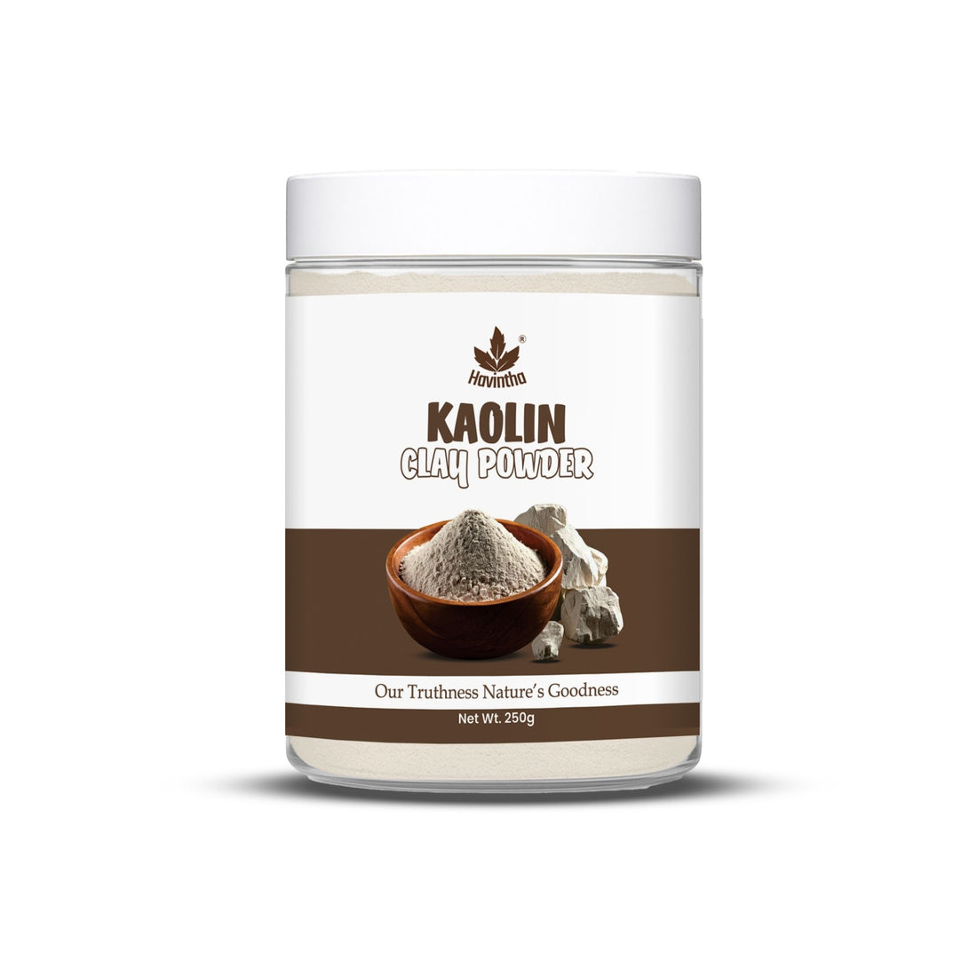 Havintha Kaolin Clay Powder 250g – Pure &amp; Natural Face Mask for Skin &amp; Hair | Deep Pore Cleansing, Oil Control &amp; Gentle Exfoliation | Helps Reduce Acne, Blackheads &amp; Uneven Skin Tone | For Men &amp; Women