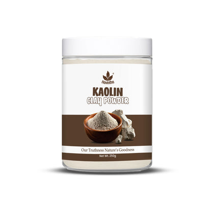 Havintha Kaolin Clay Powder 250g – Pure &amp; Natural Face Mask for Skin &amp; Hair | Deep Pore Cleansing, Oil Control &amp; Gentle Exfoliation | Helps Reduce Acne, Blackheads &amp; Uneven Skin Tone | For Men &amp; Women