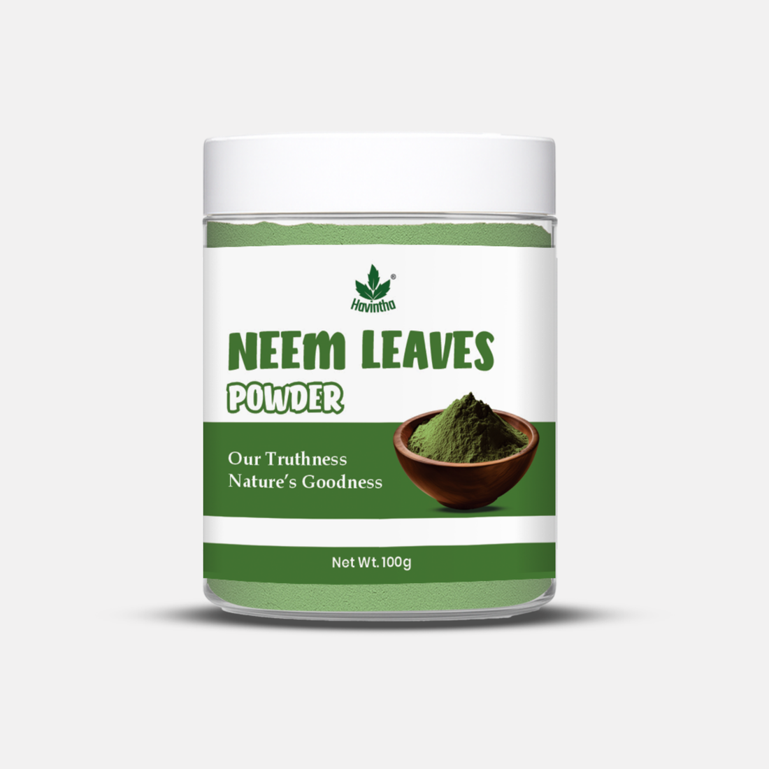 Havintha Natural Neem Powder | For Antioxidant Benefits | For Hair &amp; Skin Care | 100 Grams (JAR)