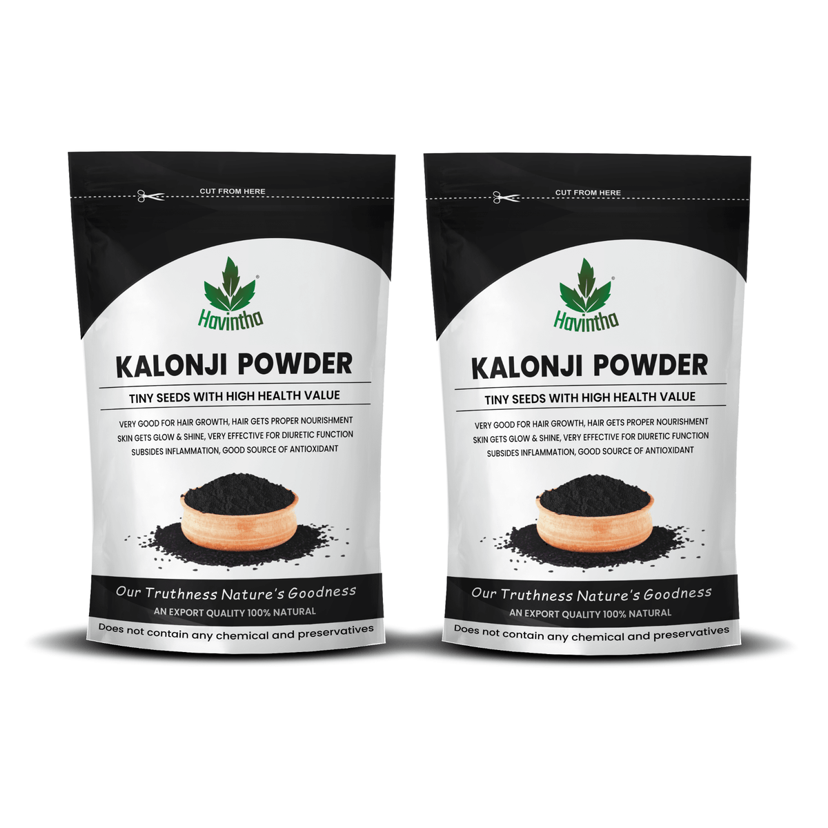 Havintha Kalonji Powder 227g | Chemical-Free Black Seed Powder for Hair Strength, Split Ends Repair & Daily Wellness