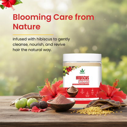 Natural Hibiscus Powder Shampoo | Prevents Hair Fall &amp; Nourishes Lifeless Hair | for Overall Hair Growth | Men &amp; Women (227g)