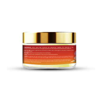 Havintha Natural Saffron Cream for Face Glow, Radiance and Brightening | Herbal Face Cream for Skin Whitening, Anti-Aging, Dark Spots Removal, Pigmentation, Moisturizing &amp; Even Skin Tone - 50g