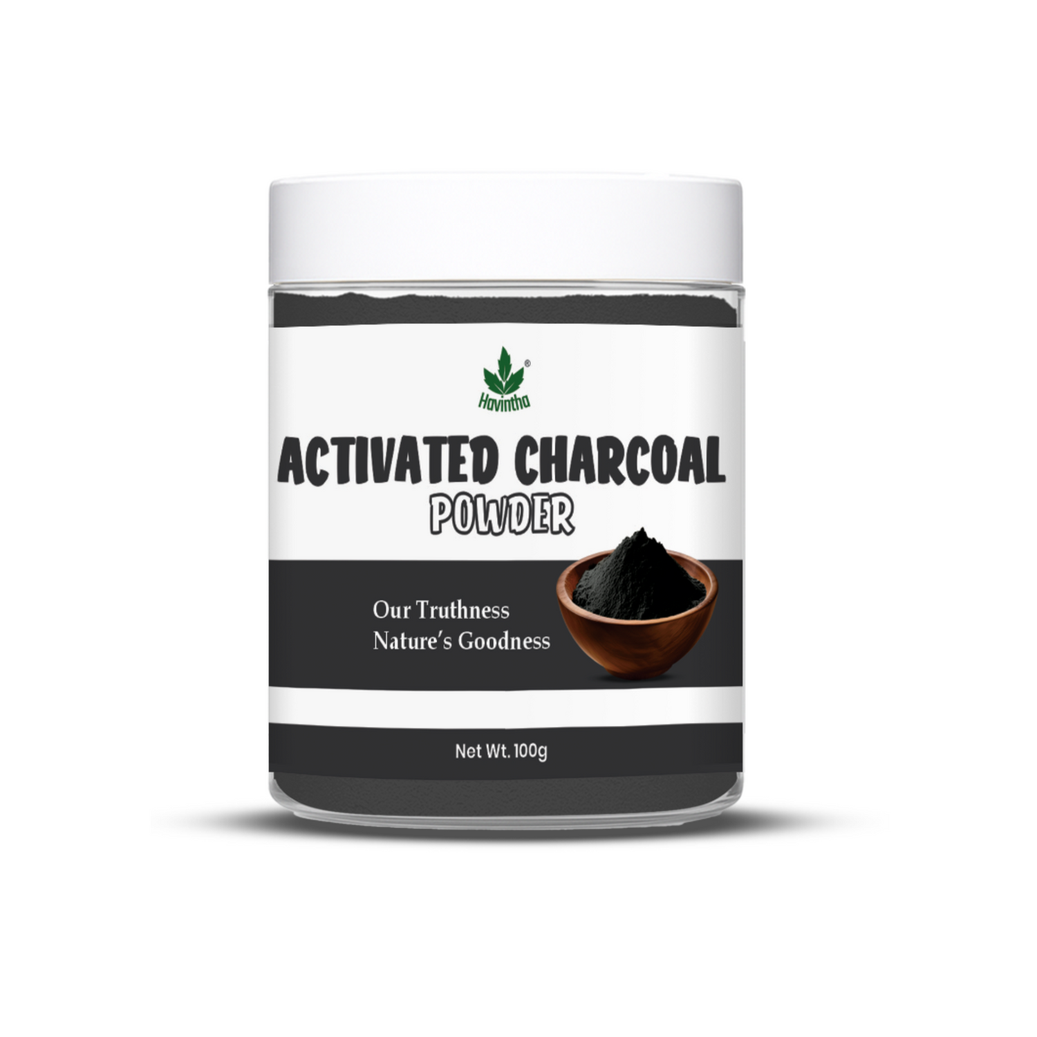 Havintha 100% Natural Activated Charcoal Powder for Skin, Face Pack, Removes Dead Skin and Natural Detoxifier for Your Body, 100 g