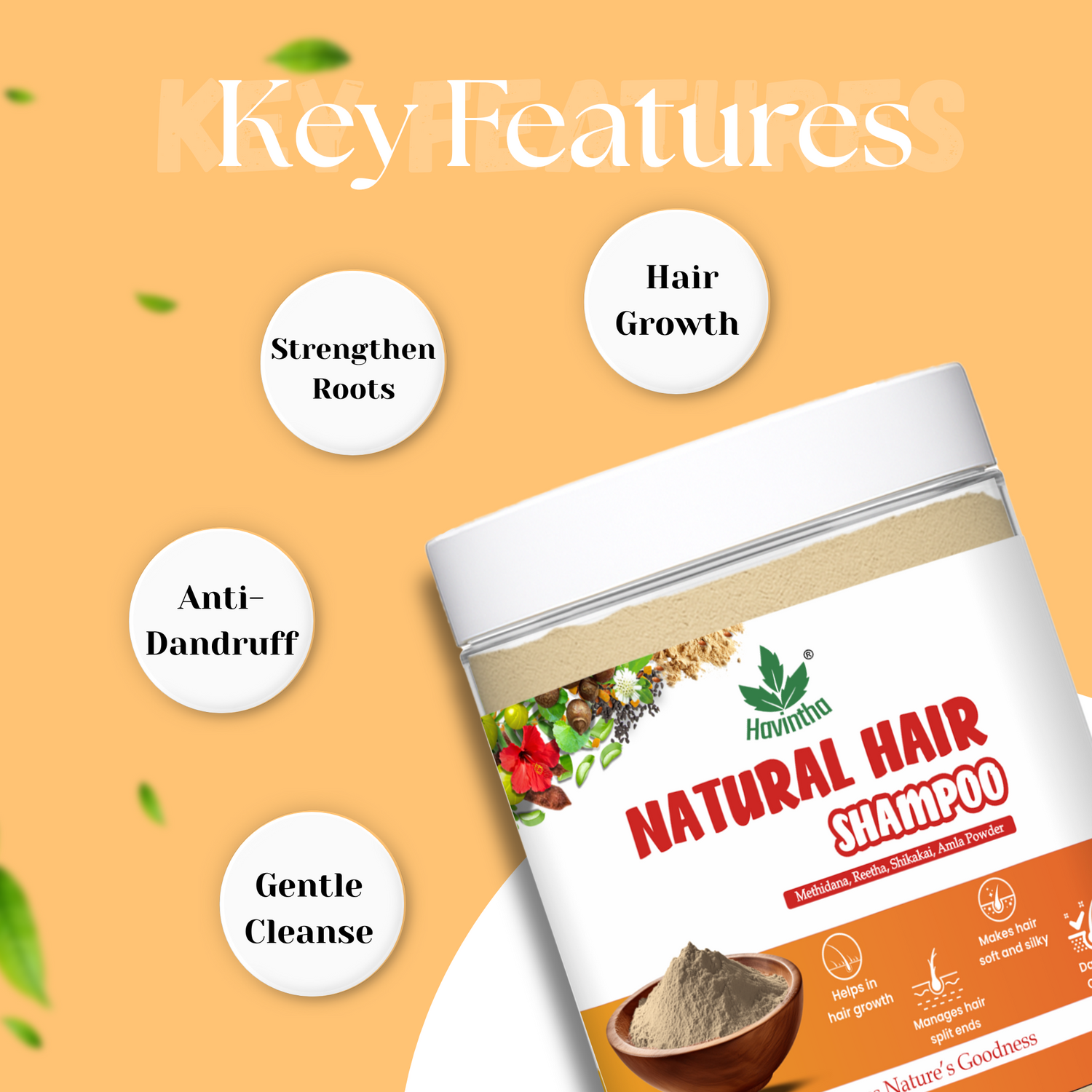 Natural Methidana Powder Shampoo &amp; Hair Oil | For Hair Growth &amp; Scalp Clean | Men &amp; Women