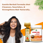 Natural Hair Shampoo (250g) for Scalp Clean & Hair Growth | Jata Amrit Hair Oil (100ml) for Nourishment & Shine | For Men & Women