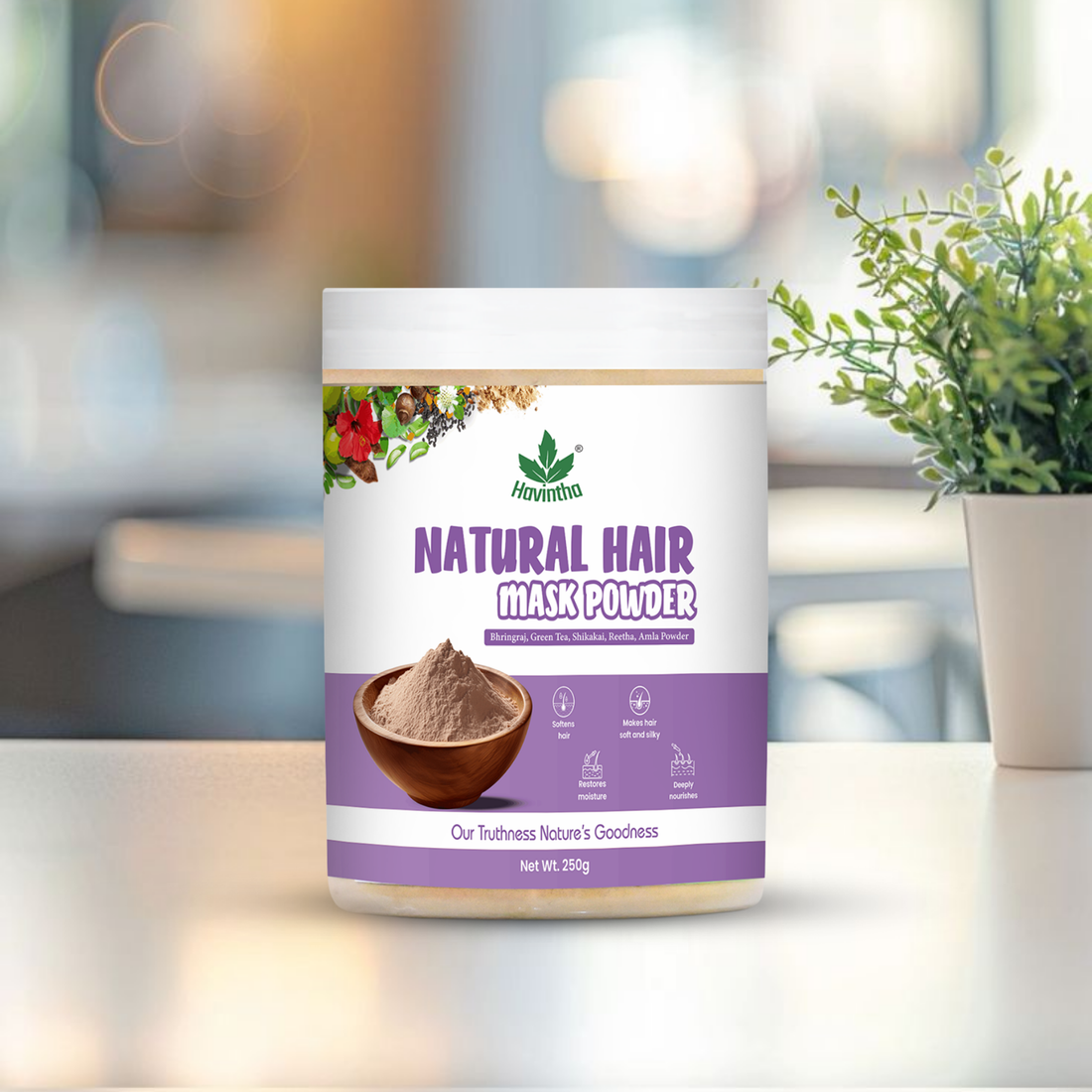 Havintha hair mask for reducing hair fall split ends | Lustre | shining | nourishment 250grams