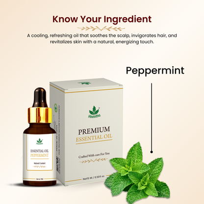 Havintha Peppermint Essential Oil 15ml | Natural Mentha Piperita Oil | Hair &amp; Skin Care