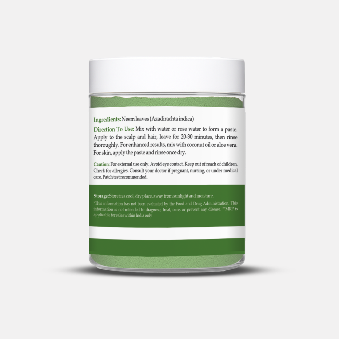 Havintha Natural Neem Powder Azadirachta Indica For Skin, Hair and Health - 100 g