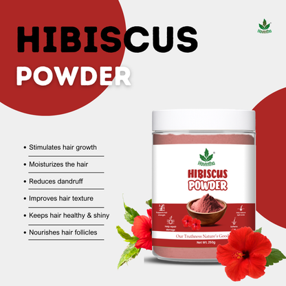 Havintha Natural Hibiscus Powder For Shiny Hair | For Strong Hair | Men &amp; Women - 250 Grams (JAR)