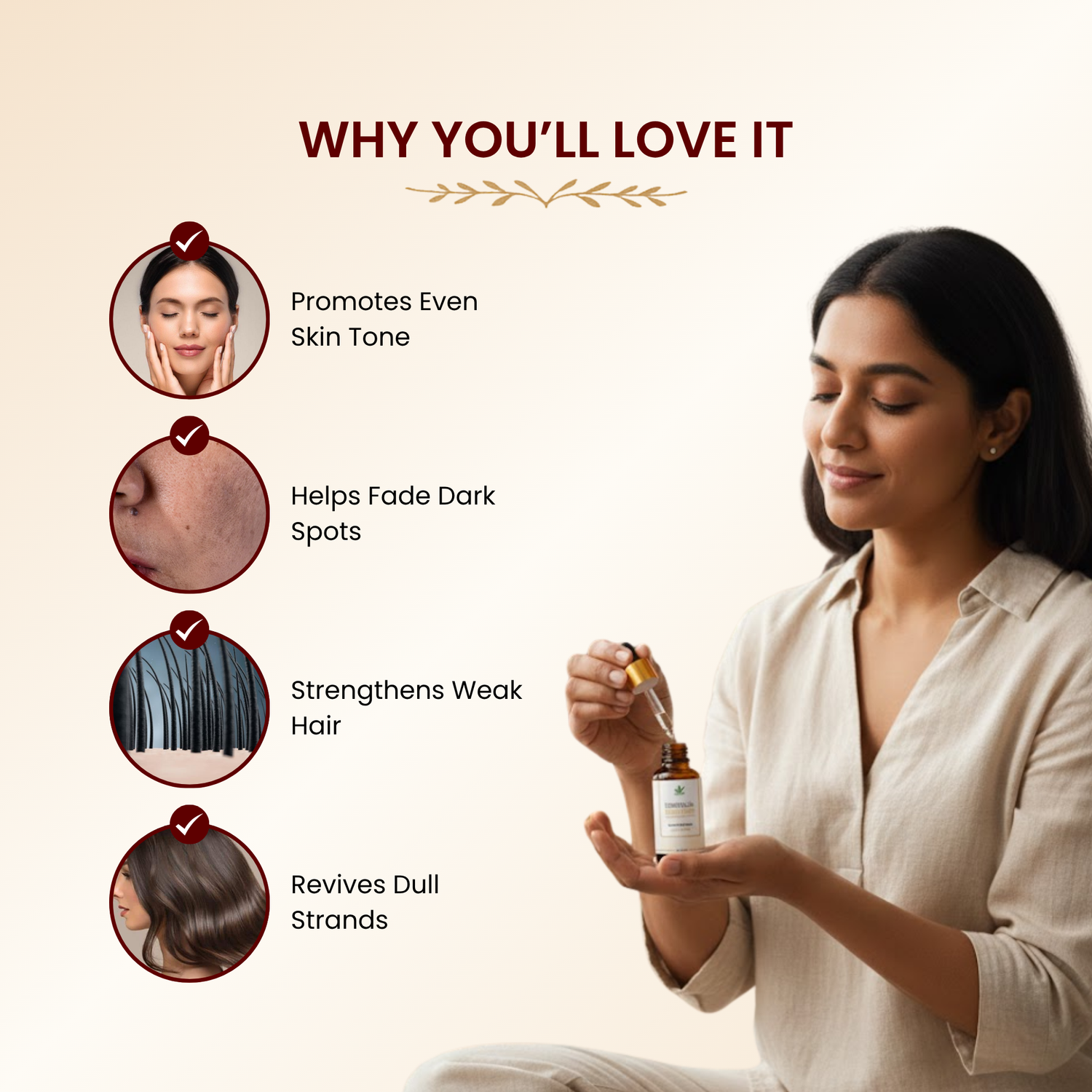 Havintha Kumkumadi Oil 15ml | Natural Facial Oil | Herbal Skin Care for Hydration &amp; Glow