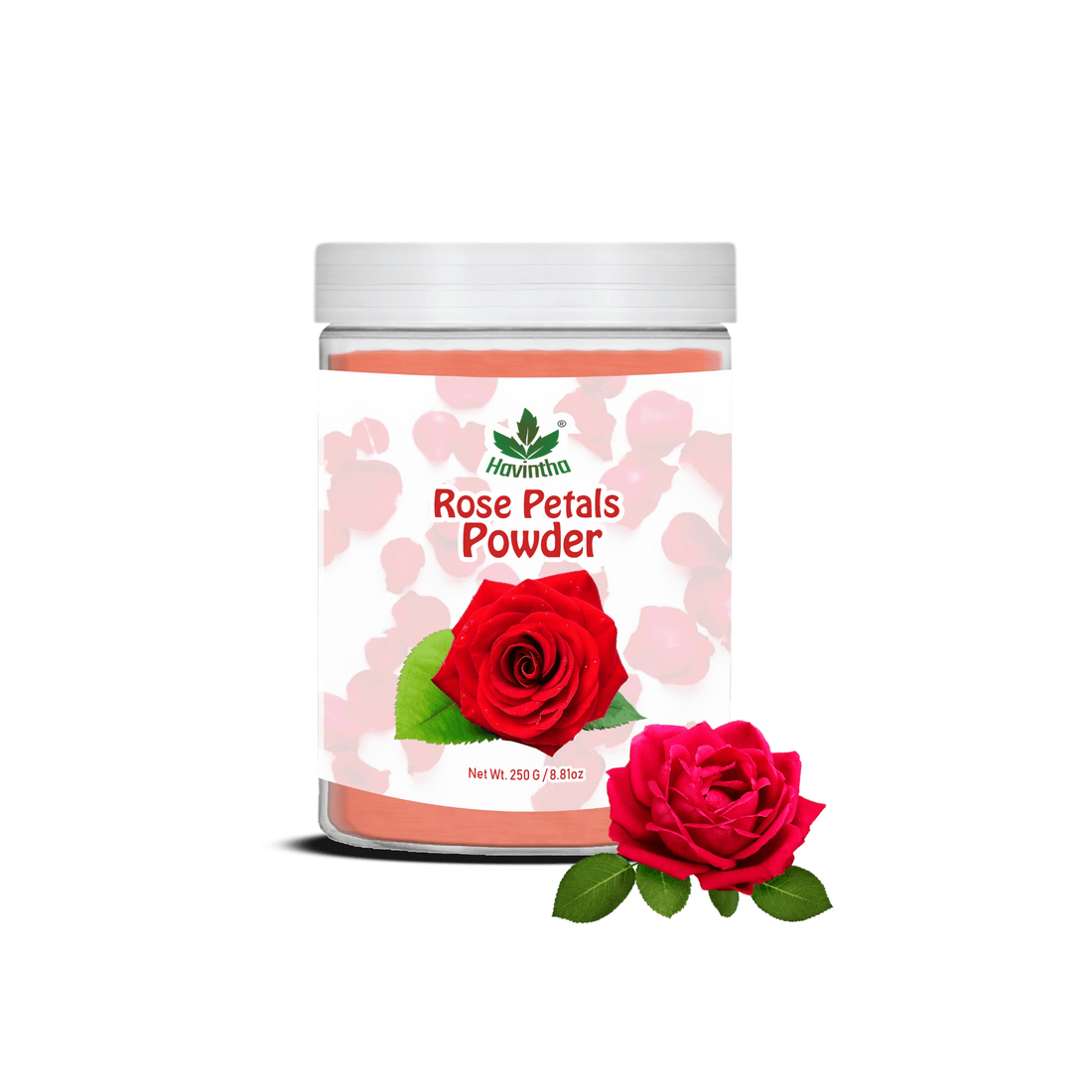 Havintha Natural Rose Petals Powder | For Skin Brightening | 250 Grams (JAR)