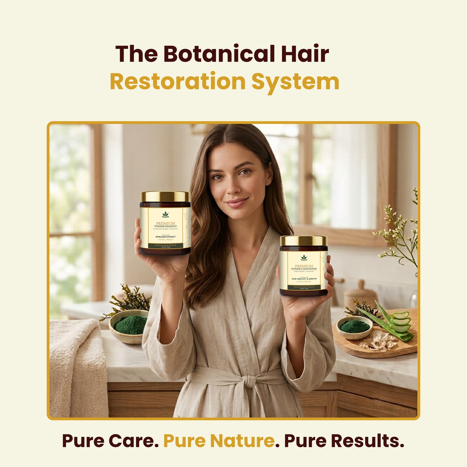 Havintha Premium Shampoo &amp; Conditioner Combo with Shikakai, Aloe Vera &amp; Keratin, 200g Each