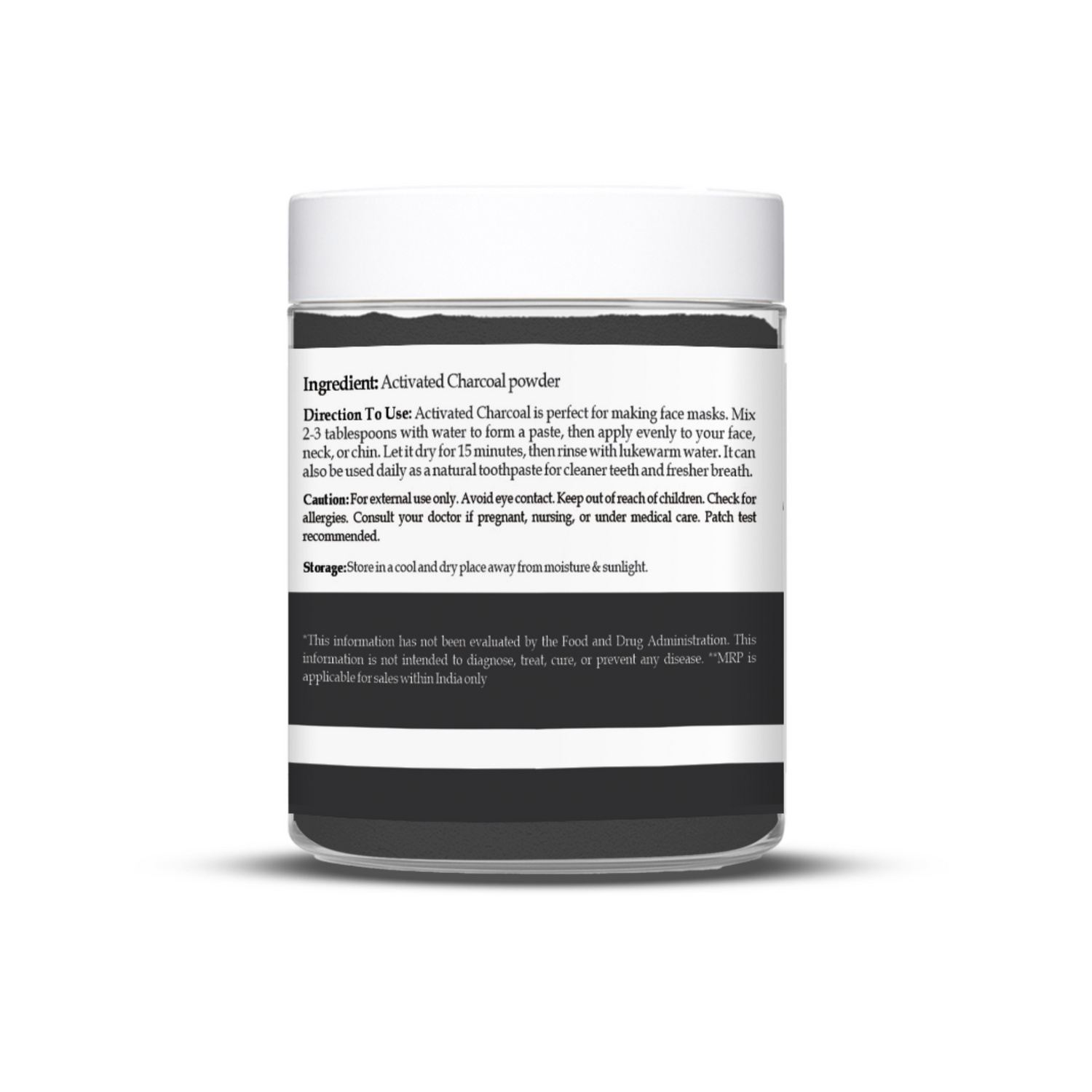 Havintha 100% Natural Activated Charcoal Powder for Skin, Face Pack, Removes Dead Skin and Natural Detoxifier for Your Body, 100 g