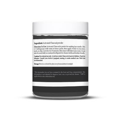 Havintha 100% Natural Activated Charcoal Powder for Skin, Face Pack, Removes Dead Skin and Natural Detoxifier for Your Body, 100 g