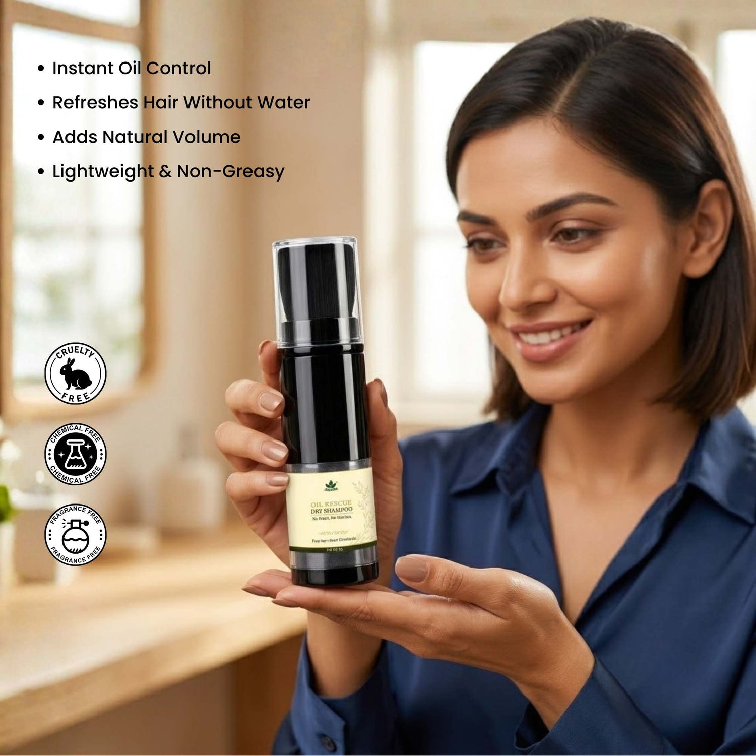 Havintha Oil Rescue Dry Shampoo for Oily Hair &amp; Scalp – No White Cast &amp; Instantly Volume (8 g)