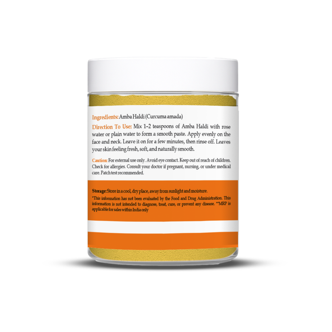 Havintha Wild Turmeric Powder for Face | Amba Haldi | Promotes Glowing Skin - 100 Grams