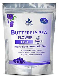 Havintha Natural Butterfly Pea Tea | Hot, Iced Butterfly Pea Flower Herbal Tea | Supports Skin &amp; Hair Health - Vegan - Caffeine Free - 25 gm (50 Cups)