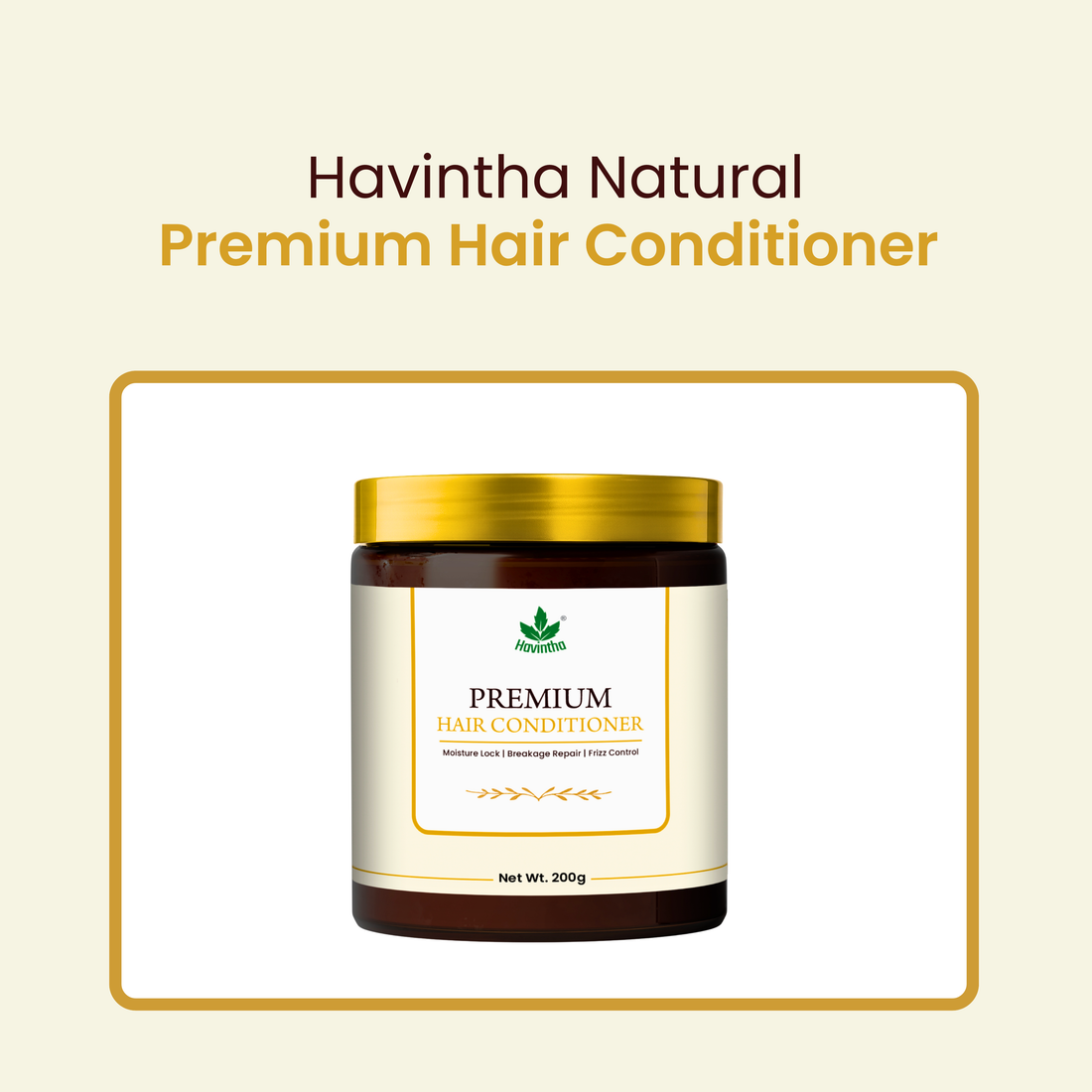 Havintha Premium Hair Conditioner 200g | Advanced Herbal Formula for Moisture Lock, Breakage Repair &amp; Frizz Control | Aloe Vera, Coconut, Keratin &amp; Xanthan Gum for Smooth, Strong, Shiny Hair