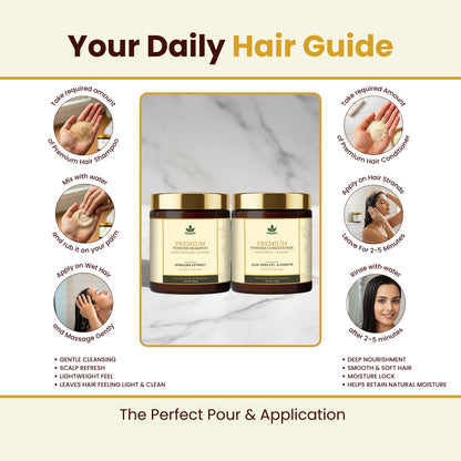 Havintha Premium Shampoo &amp; Conditioner Combo with Shikakai, Aloe Vera &amp; Keratin, 200g Each