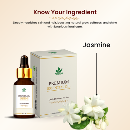 Havintha Jasmine Essential Oil 15ml | 100% Pure Organic Jasmine Oil | Hair &amp; Skin Care