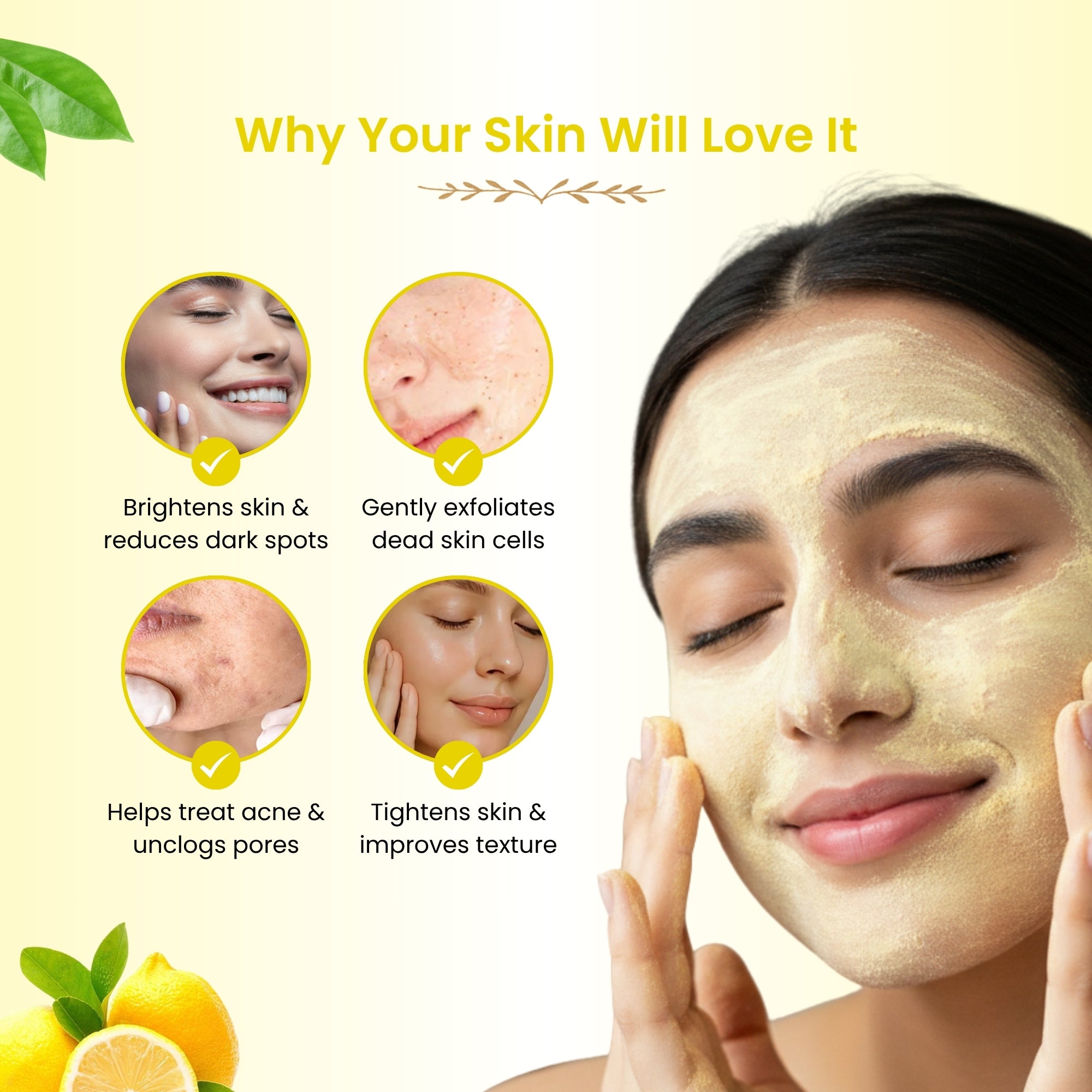 Havintha Natural Lemon Peel Powder | For Brighter Skin | Remove Dark Circles | 100 Grams (JAR)