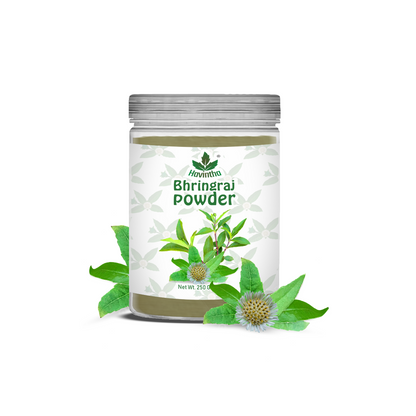 Havintha Natural Bhringraj Powder | For Strong &amp; Silky Hair | 250 Grams (JAR)