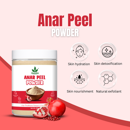 Havintha Natural Anar Peel Powder | For Glowing Skin | Herbal Skin Care | 250 Grams (JAR)