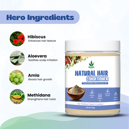 Havintha Natural Hair Conditioner: Smoothen Dry, Frizzy Hair | Repair Dull, Damaged Strands | Prevent Breakage, Improve Texture - Herbal Formula | Women &amp; Men - 250 gm