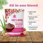 Havintha Face & Body Wash Powder packaging with ingredients and benefits 