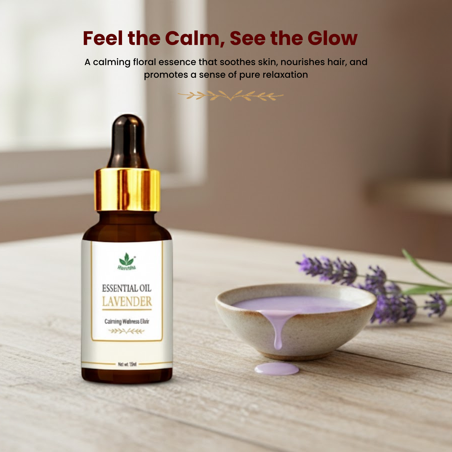 Havintha Lavender Essential Oil 15ml | Natural Lavender Oil | Herbal Hair &amp; Skin Care