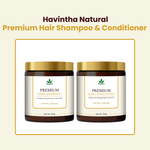 Havintha Premium Shampoo & Conditioner Duo 200g Each | Anti Hair Fall, Anti Dandruff, Frizz Control & Moisture Lock | Herbal Shampoo + Conditioner with Shikakai, Aloe Vera, Methi, Spirulina & Keratin