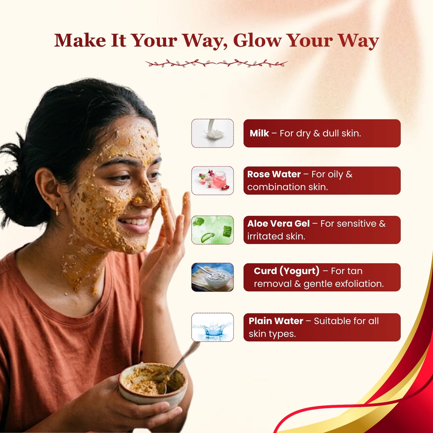 Havintha Natural Face Pack Combo 300g | Multani Mitti, Sandalwood, Orange Peel, Rose Petal, Masoor Dal &amp; Amba Haldi | Herbal Skin Care