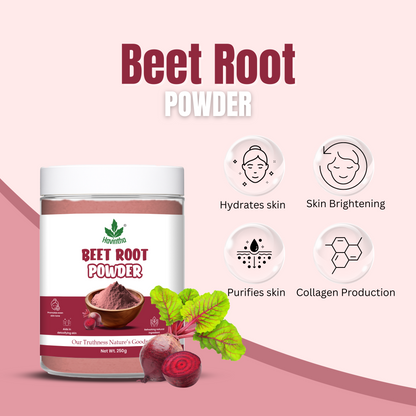 Havintha Beet Root Powder for Face | For Glowing Skin | Natural Skin Care | 250 Grams (JAR)