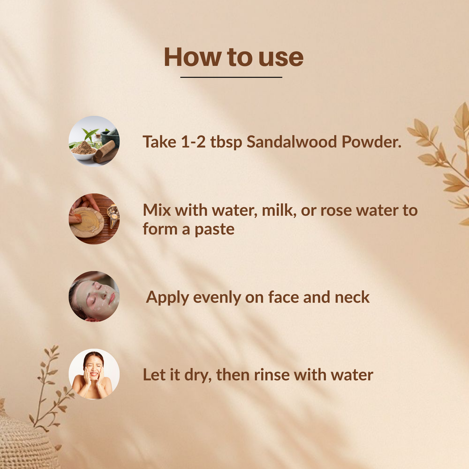 Havintha Pure and Natural Sandal Wood Powder for Skin Care ,Face Wash - 100 gm.