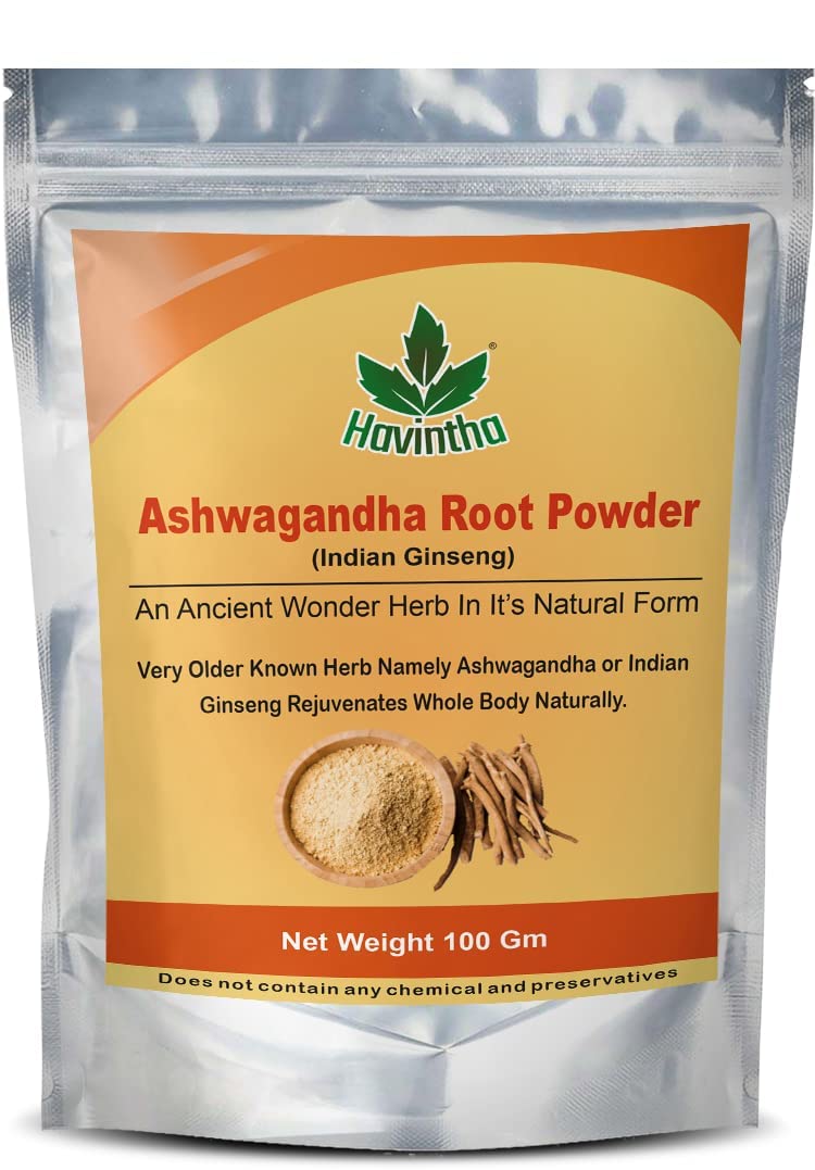 Havintha Natural Ashwagandha Powder | Helps Fight Anxiety and Support Health, Immunity Booster | Organic Ashwagandha Churna - 227 gm