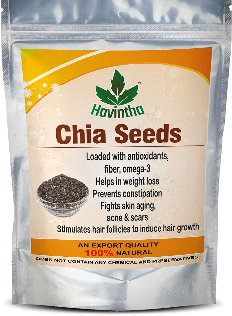 Havintha Natural Sunflower, Pumpkin, Chia, Flax Seeds (Combo Pack) - Each 100 Gm (Total 400gm)