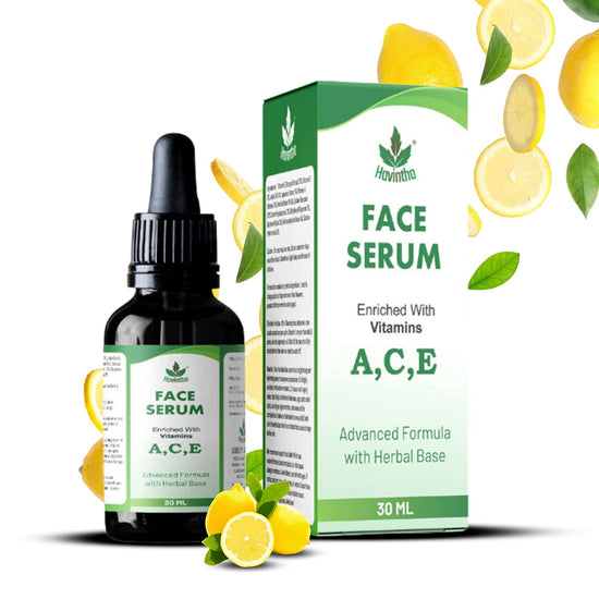 Havintha Natural Face Serum For Glowing Skin, Pigmentation and Dark Spot | Face Serum With Vitamin A C E, Lemon, Jojoba Oil | For Men & Women - 30 ML