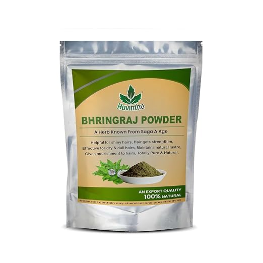 Havintha Bhringraj and Bhrami Powder For Hair Growth and Helps in Scalp, Combo Pack each - 227 g.