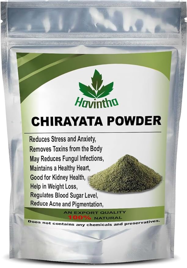 Havintha Natural Chirayata Powder (Kalmegh Powder) - Swertia Chirata - 100gm