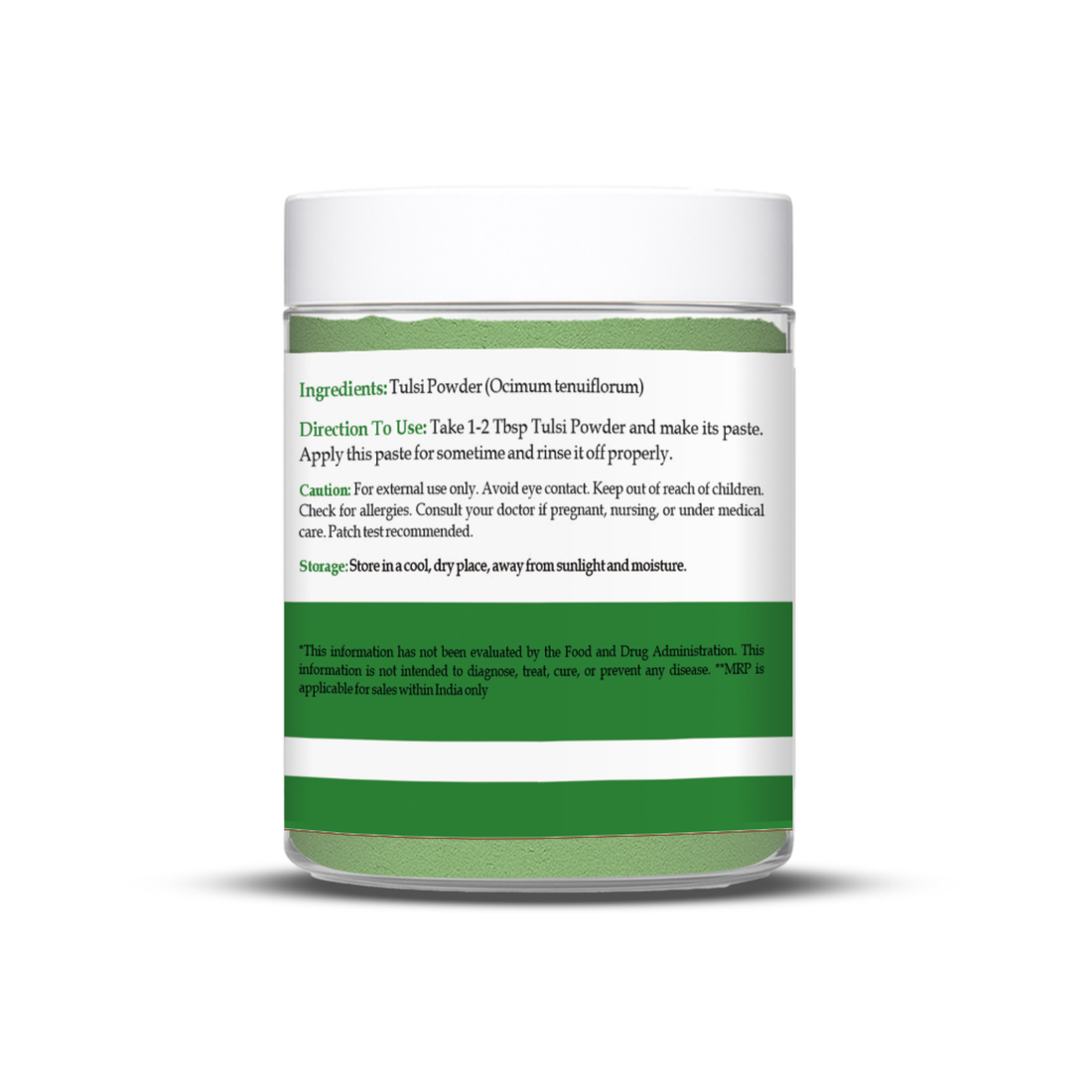 Havintha Natural Tulsi Powder | Good For Health &amp; Hair Care | 100 Grams (JAR)