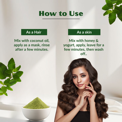 Havintha Natural Tulsi Powder | Good For Health &amp; Hair Care | 100 Grams (JAR)