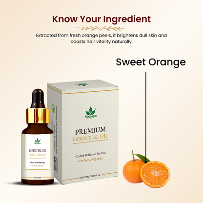 Havintha Orange Essential Oil 15ml | Natural Orange Oil | Aromatherapy &amp; Herbal Skin Care