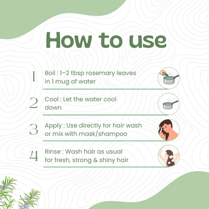 Havintha Natural Whole Rosemary Leaves | Rosemary Dried Leaves For Hair Growth | Edible Quality - JAR -200g