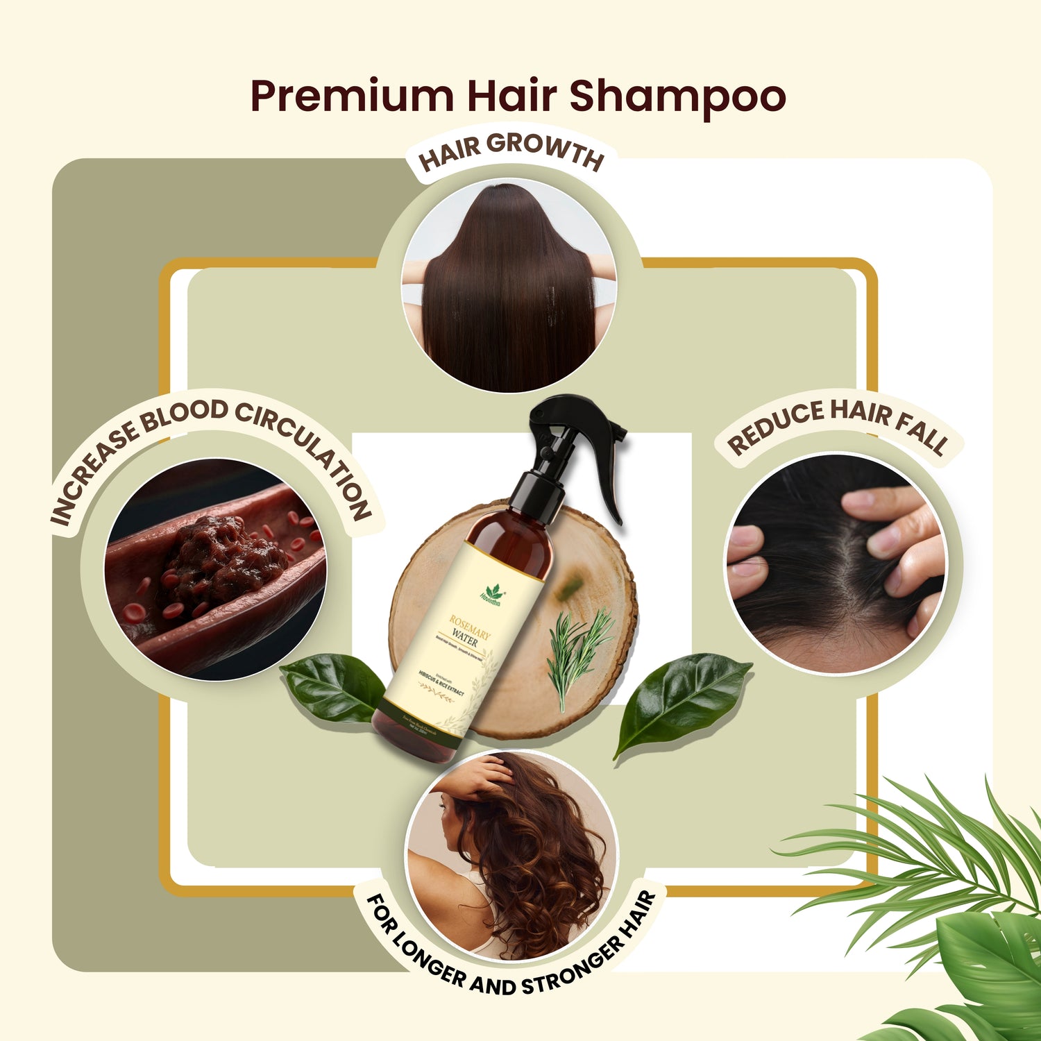 Havintha Natural Rosemary Water Spray 200ml | Rosemary Hair Mist for Stronger, Shiny &amp; Healthy Hair