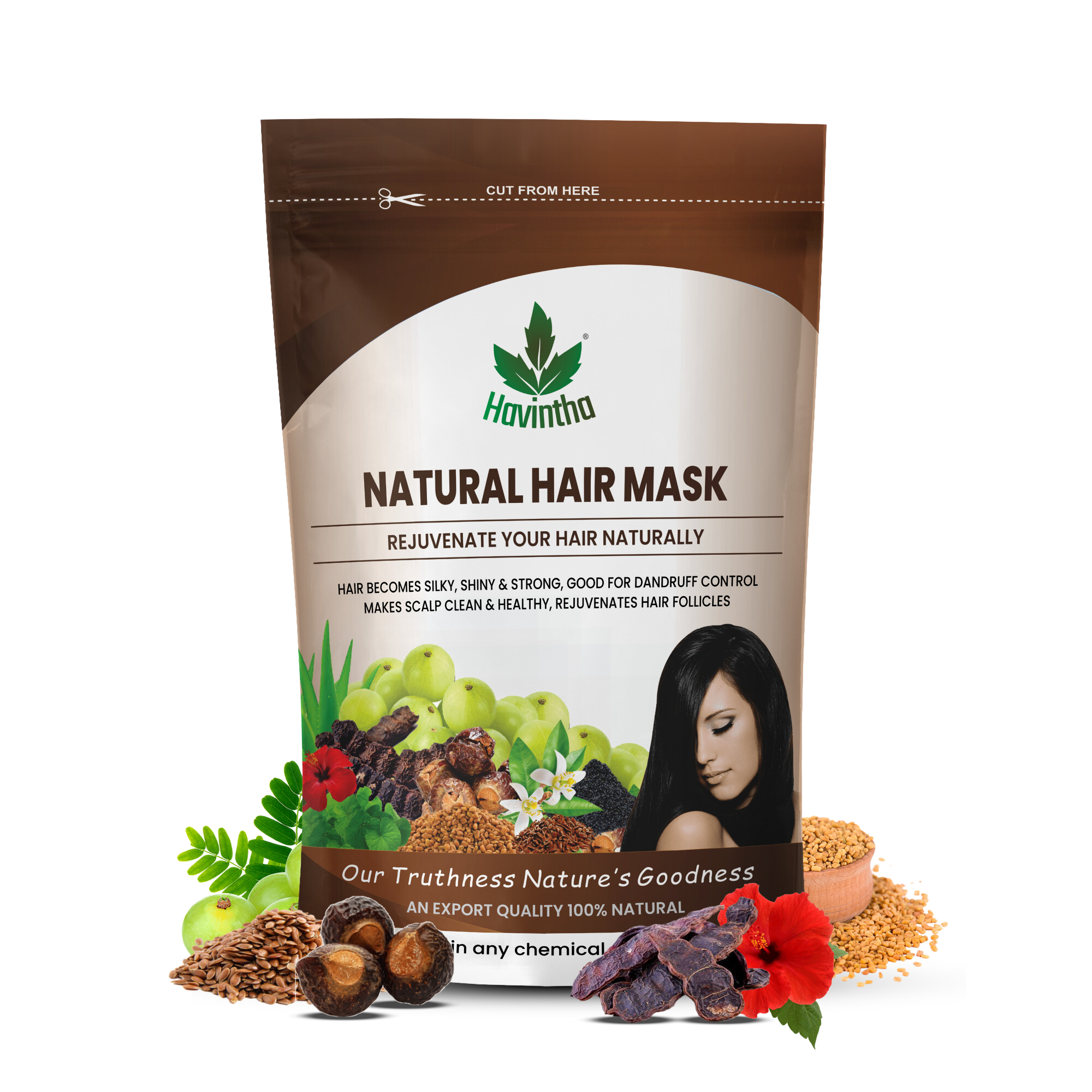 Havintha hair mask for reducing hair fall split ends | Lustre | shining | nourishment 227 grams