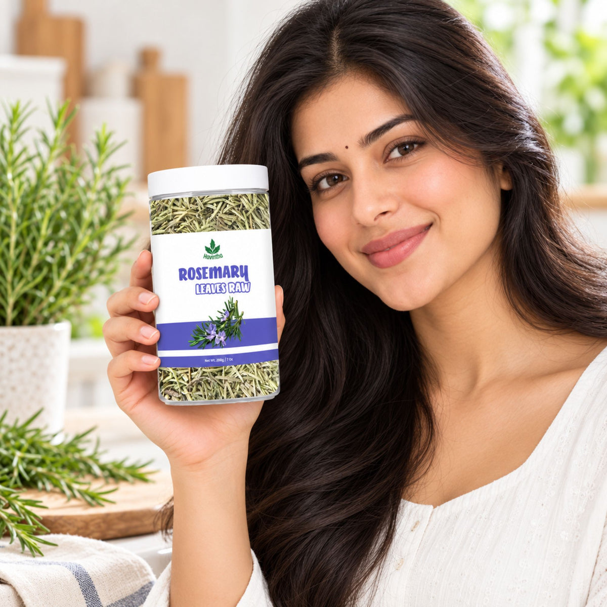 Havintha Rosemary Leaves 200g | Natural Dried Rosemary Leaves for Hair Care | Premium Quality