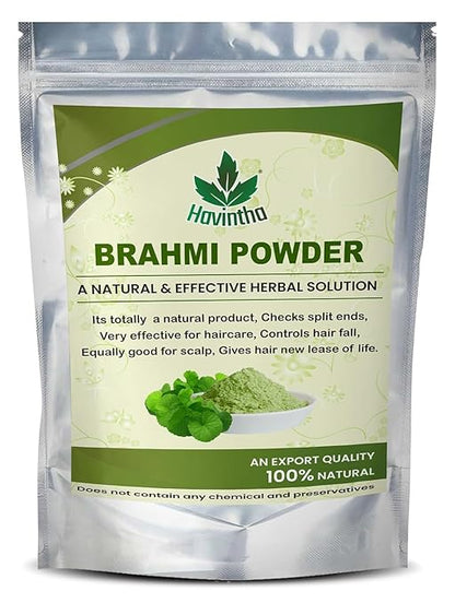 Havintha Bhringraj and Bhrami Powder For Hair Growth and Helps in Scalp, Combo Pack each - 227 g.