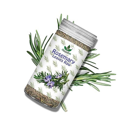 Havintha Natural Whole Rosemary Leaves | Rosemary Dried Leaves For Hair Growth | Edible Quality - JAR - 80g