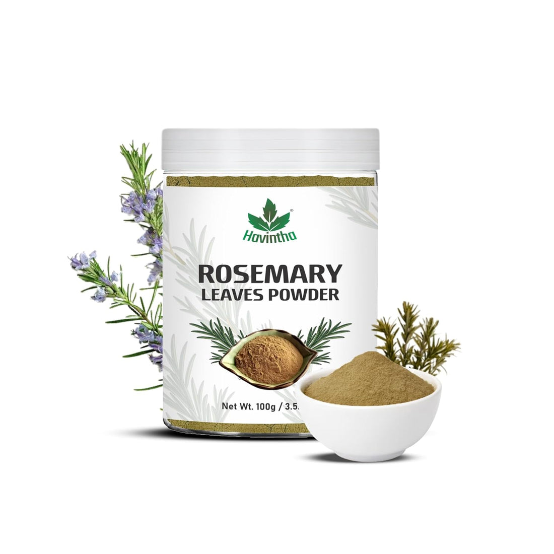 Havintha Natural Rosemary Powder For Shiny Hair|Rosemary powder for hair growth| Men &amp; Women - 100gm